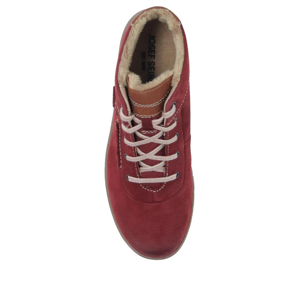 Leather Faux-Fur-Lined Ankle Boots - JOSEF40510 / 326 495 - Bordeaux - Image 5