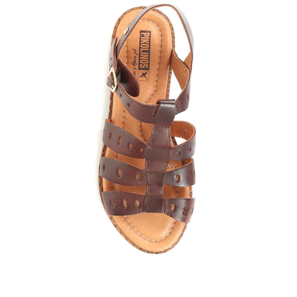 Leather Gladiator Sandals - PIKO35501 / 322 083 - Dark Brown - Image 4