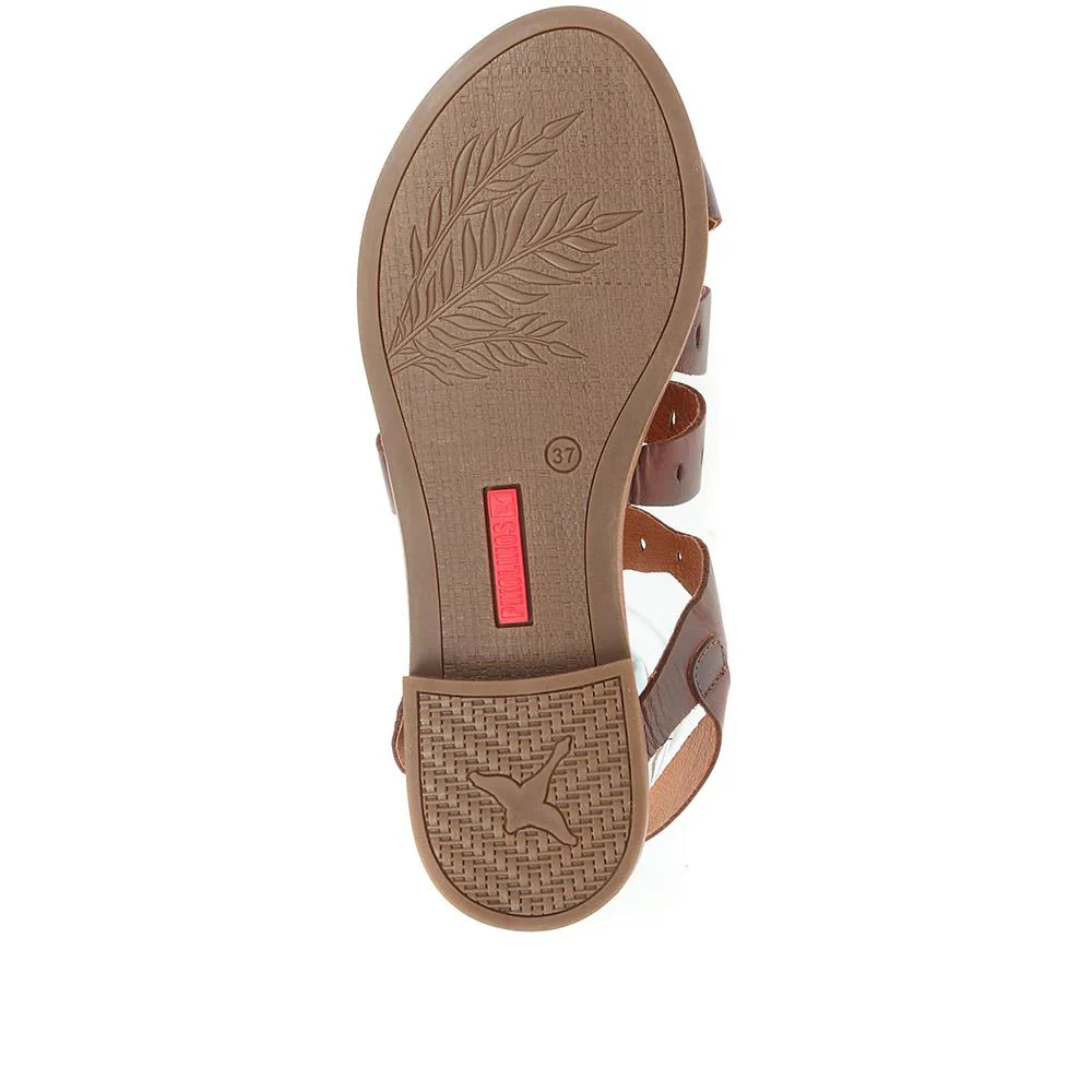 Leather Gladiator Sandals - PIKO35501 / 322 083 - Dark Brown - Image 5
