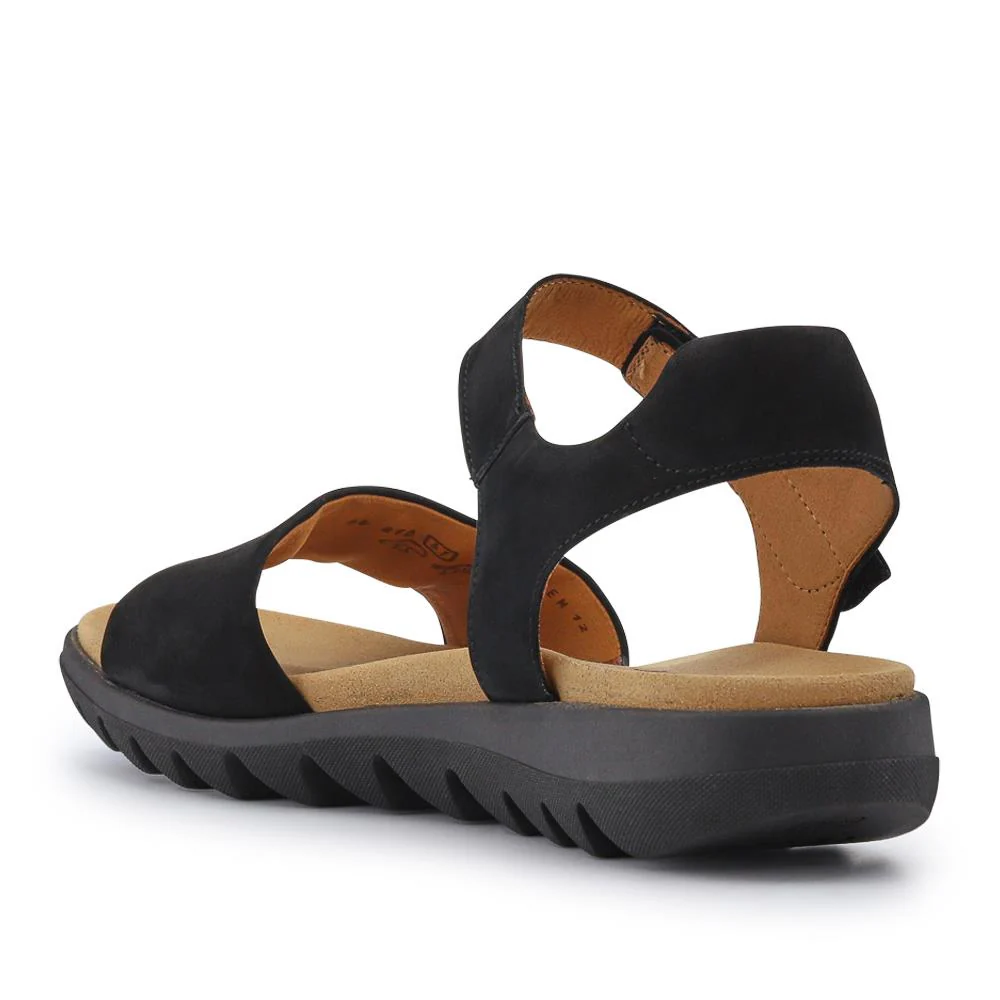 Chiffon Gabor Leather Touch Fasten Sandals - GAB41525 / 327 031 - Black - Image 3