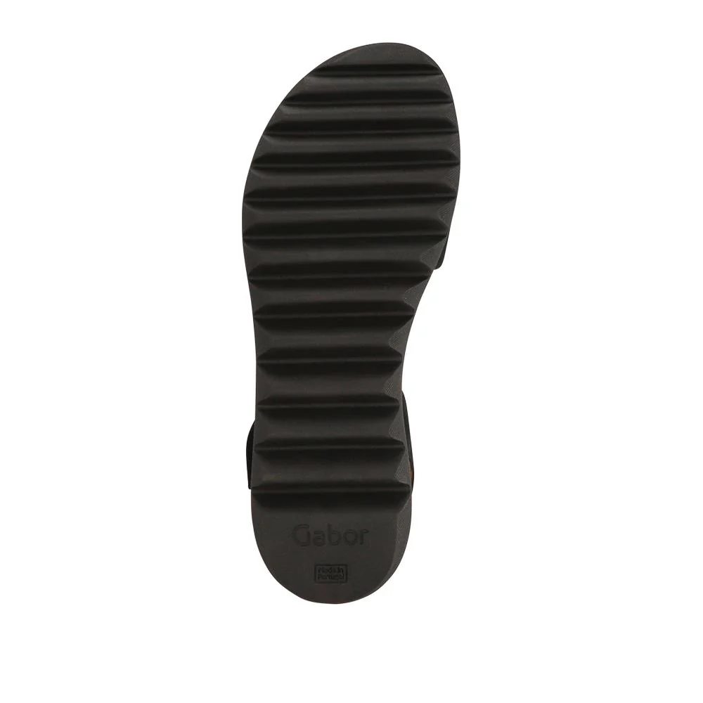 Chiffon Gabor Leather Touch Fasten Sandals - GAB41525 / 327 031 - Black - Image 5