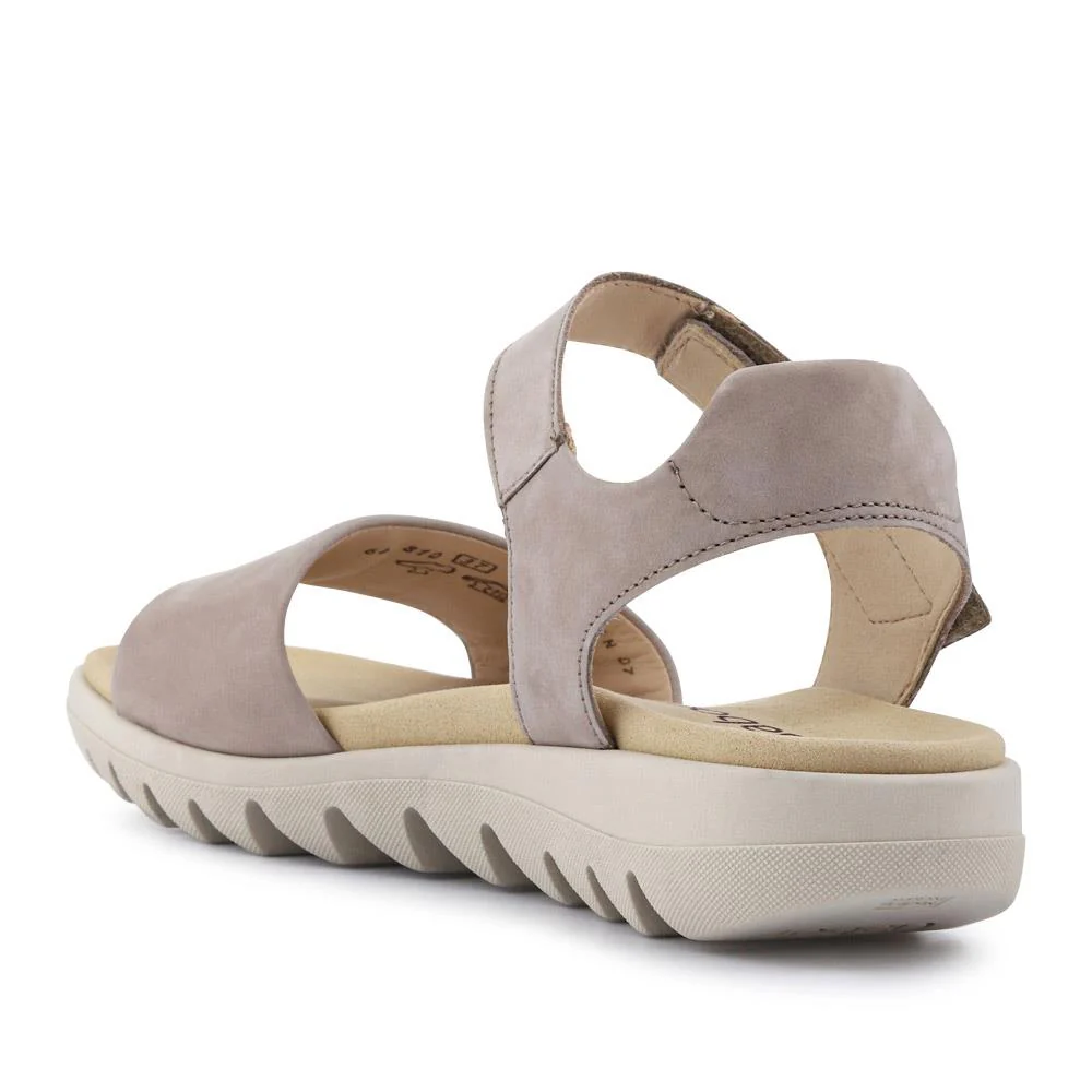 Chiffon Gabor Leather Touch Fasten Sandals - GAB41525 / 327 031 - Taupe - Image 3