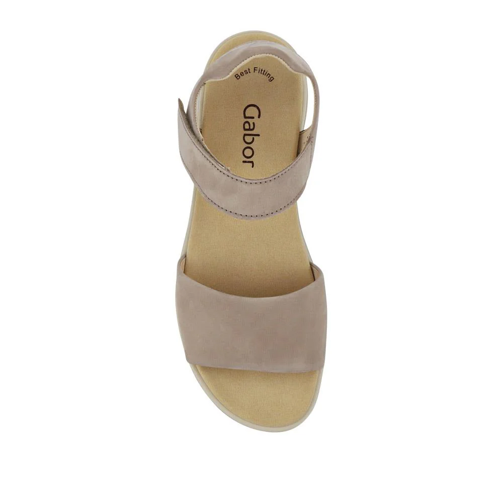 Chiffon Gabor Leather Touch Fasten Sandals - GAB41525 / 327 031 - Taupe - Image 4