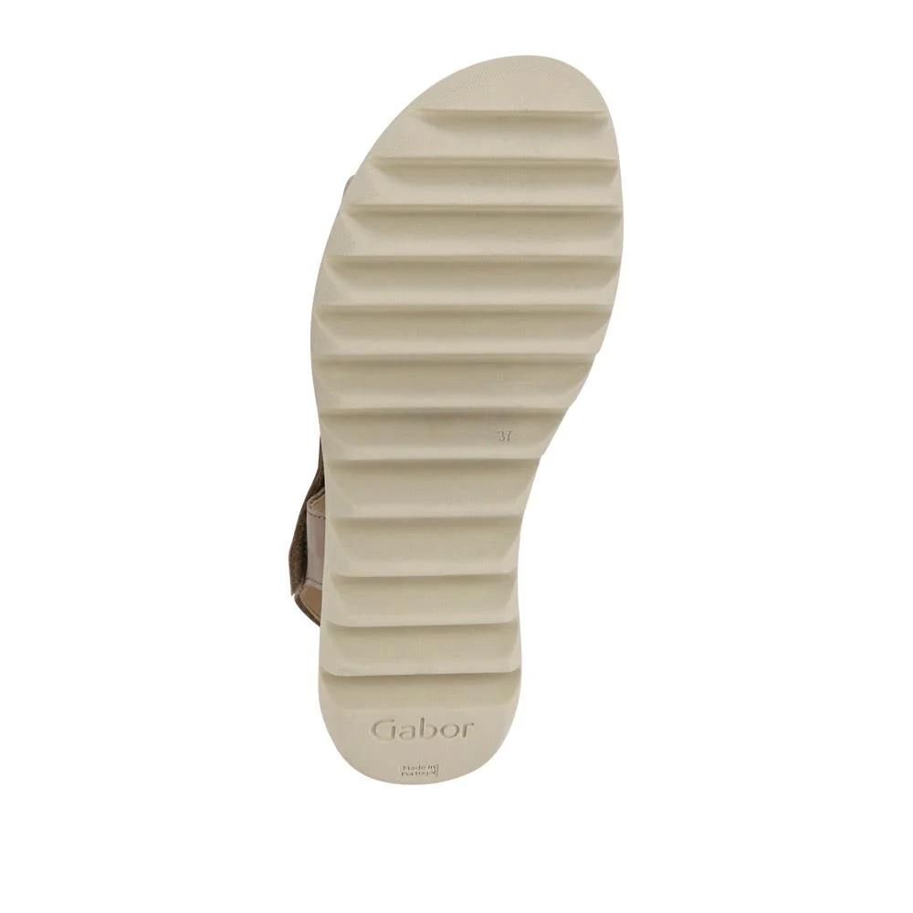 Chiffon Gabor Leather Touch Fasten Sandals - GAB41525 / 327 031 - Taupe - Image 6