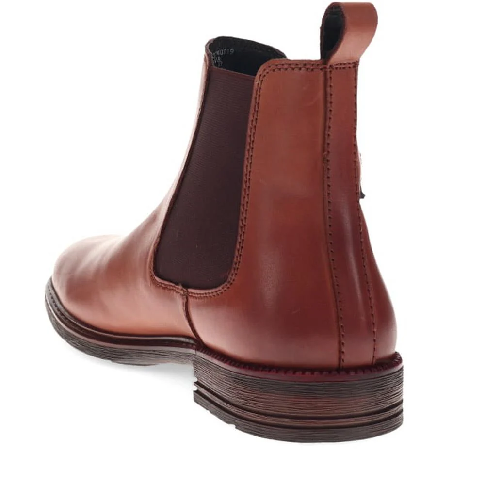 Leather Heeled Ankle Boots - JFOOT40019 / 325 874 - Brown - Image 3