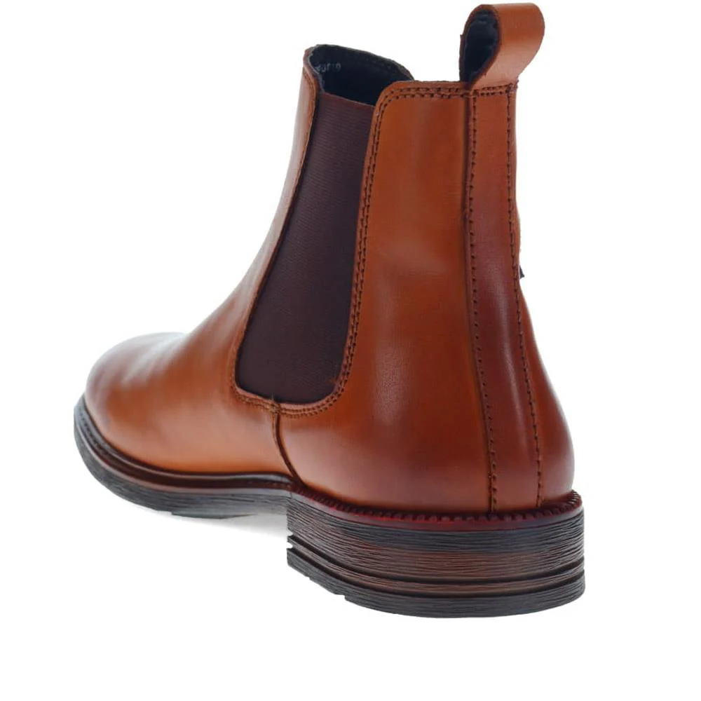 Leather Heeled Ankle Boots - JFOOT40019 / 325 874 - Cognac - Image 3