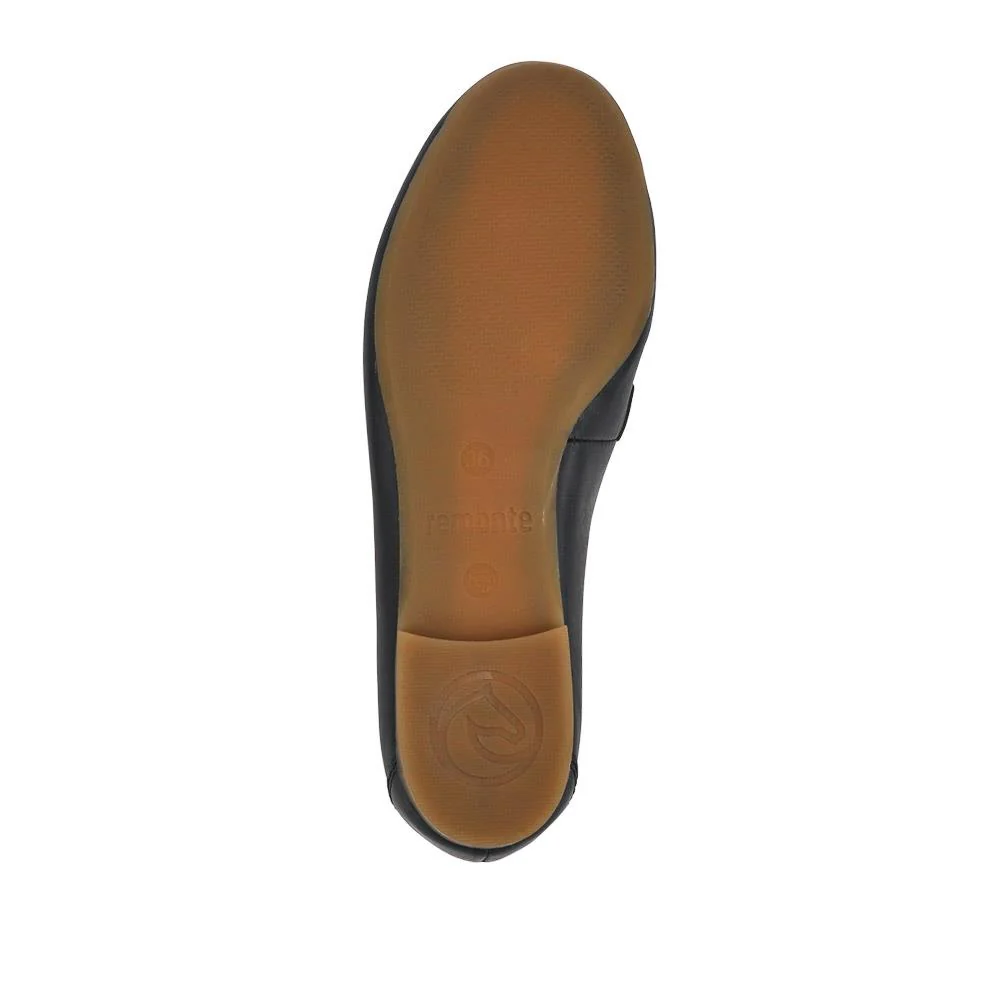 Leather Heeled Loafers - DRS41501 / 326 855 - Navy - Image 5