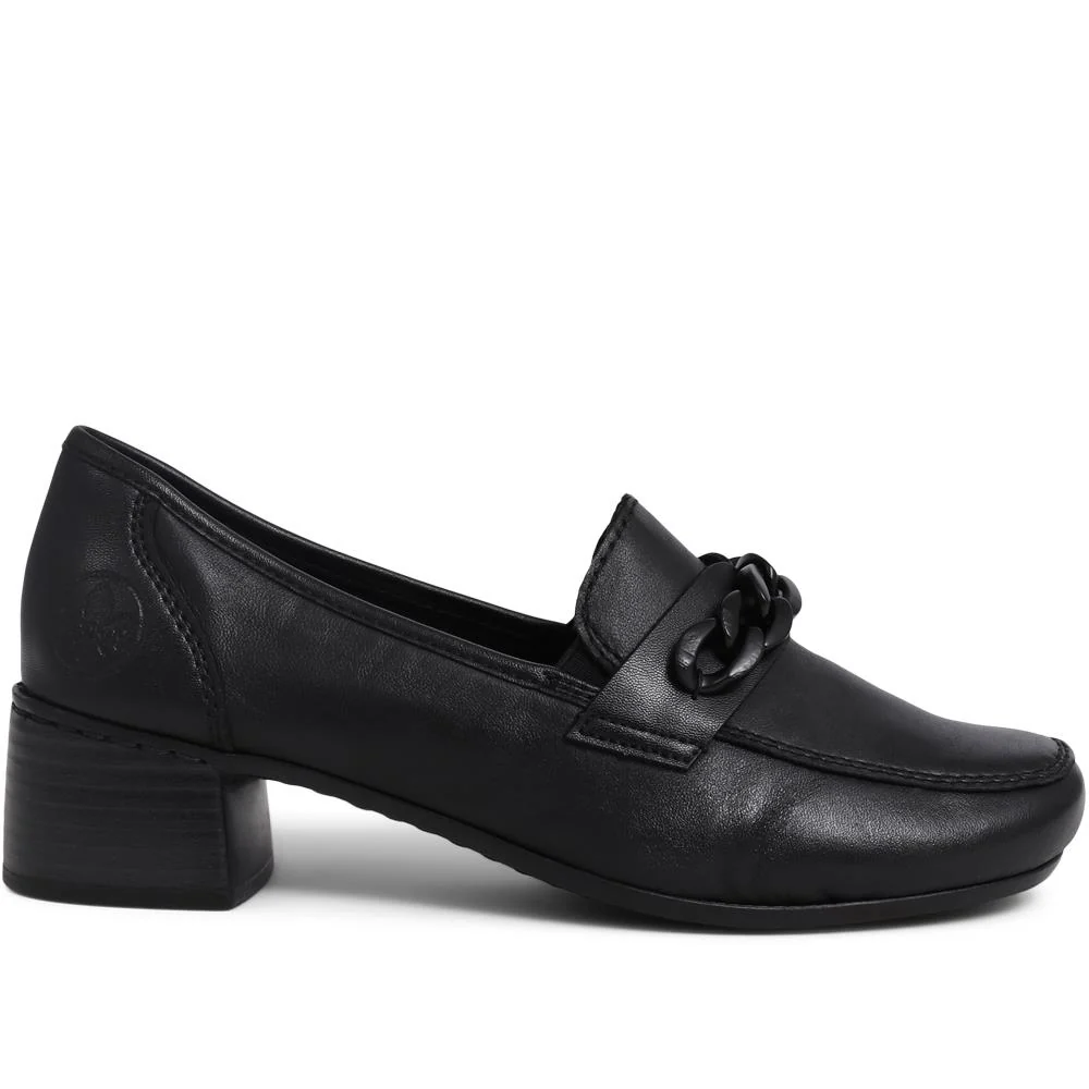 Leather Heeled Loafers - RKR39500 / 324 843 - Black - Image 2