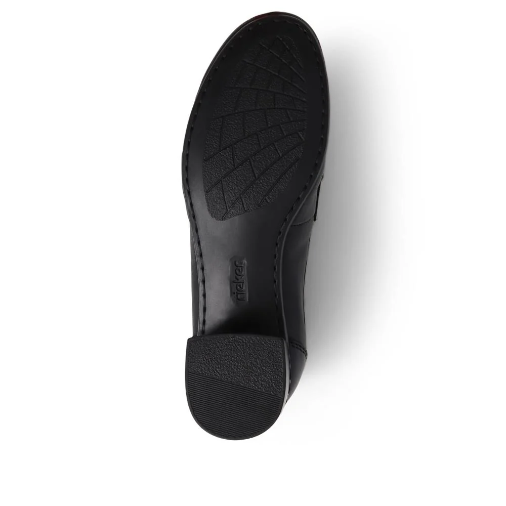 Leather Heeled Loafers - RKR39500 / 324 843 - Black - Image 4
