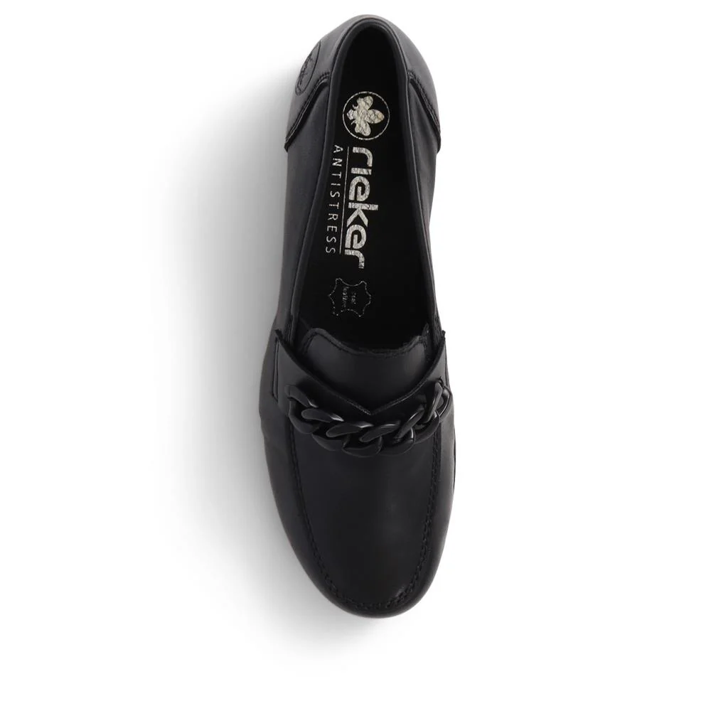 Leather Heeled Loafers - RKR39500 / 324 843 - Black - Image 5