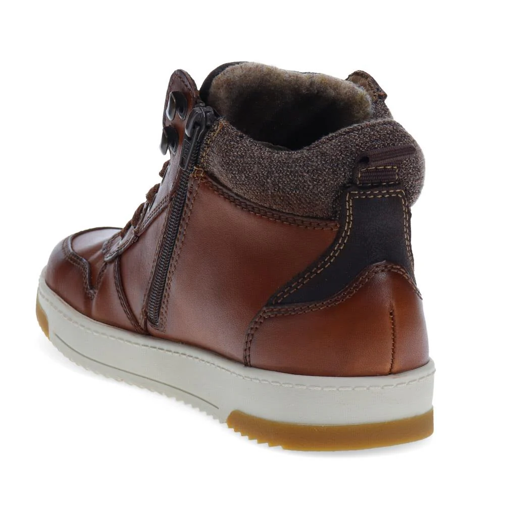 Leather Hi-Top Trainers - RKR40515 / 325 912 - Tan - Image 3