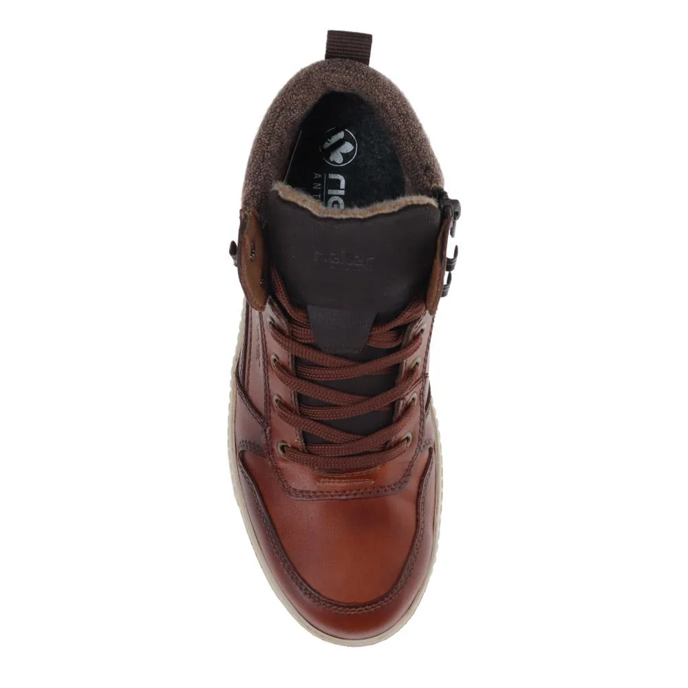 Leather Hi-Top Trainers - RKR40515 / 325 912 - Tan - Image 5