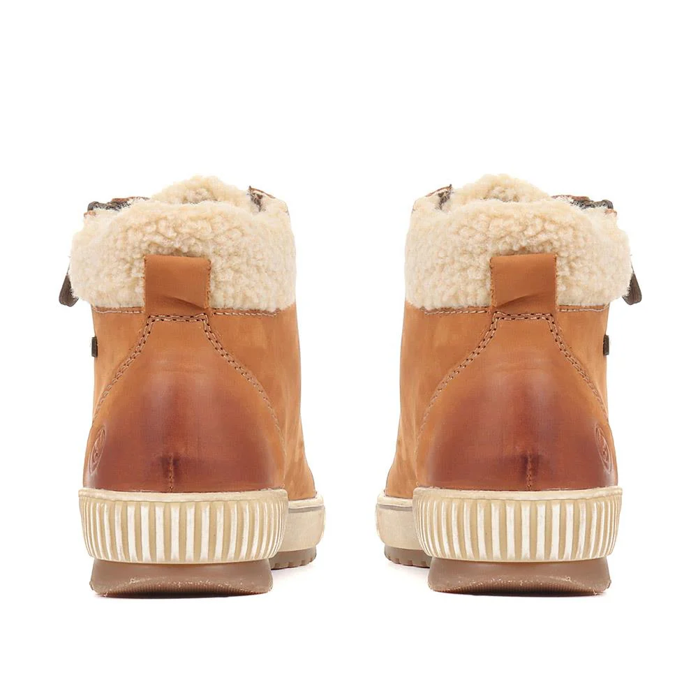 Leather High-Top Trainers - DRS34519 / 320 774 - Tan - Image 3