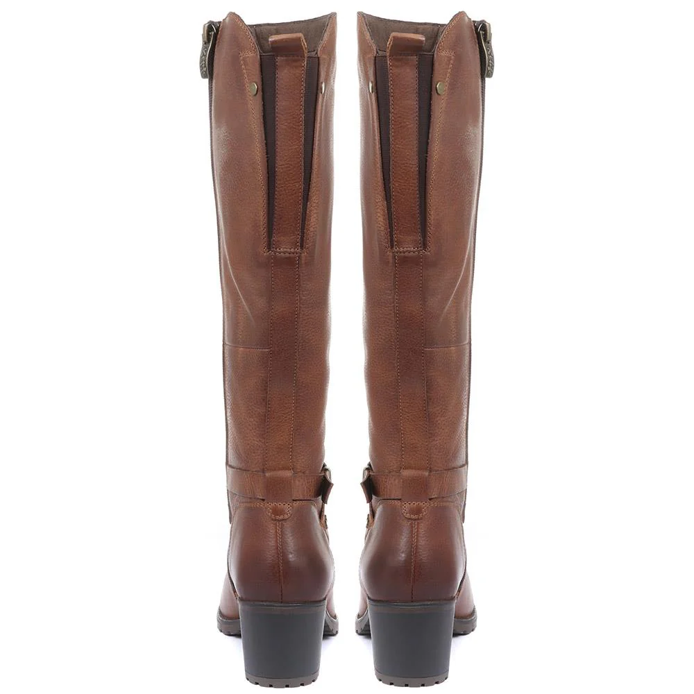 Leather Knee High Boot - CENTR30053 / 315 964 - Tan - Image 3