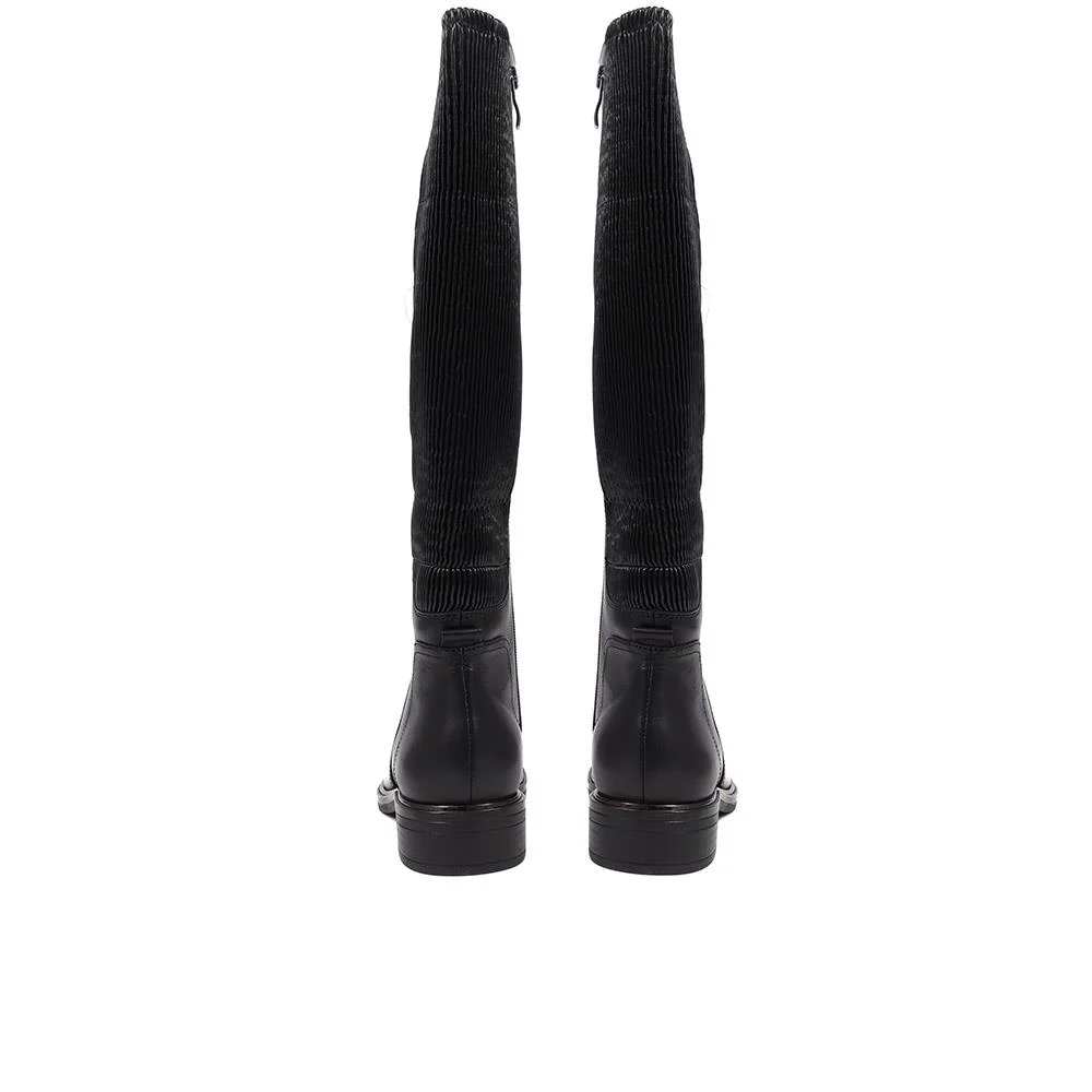 Leather Knee High Boots - CAPRI38505 / 325 551 - Black - Image 3