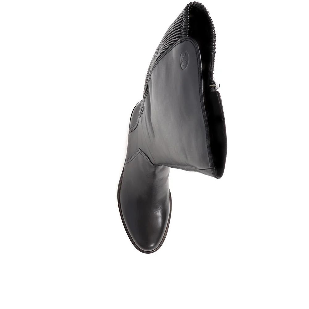 Leather Knee High Boots - CAPRI38505 / 325 551 - Black - Image 5