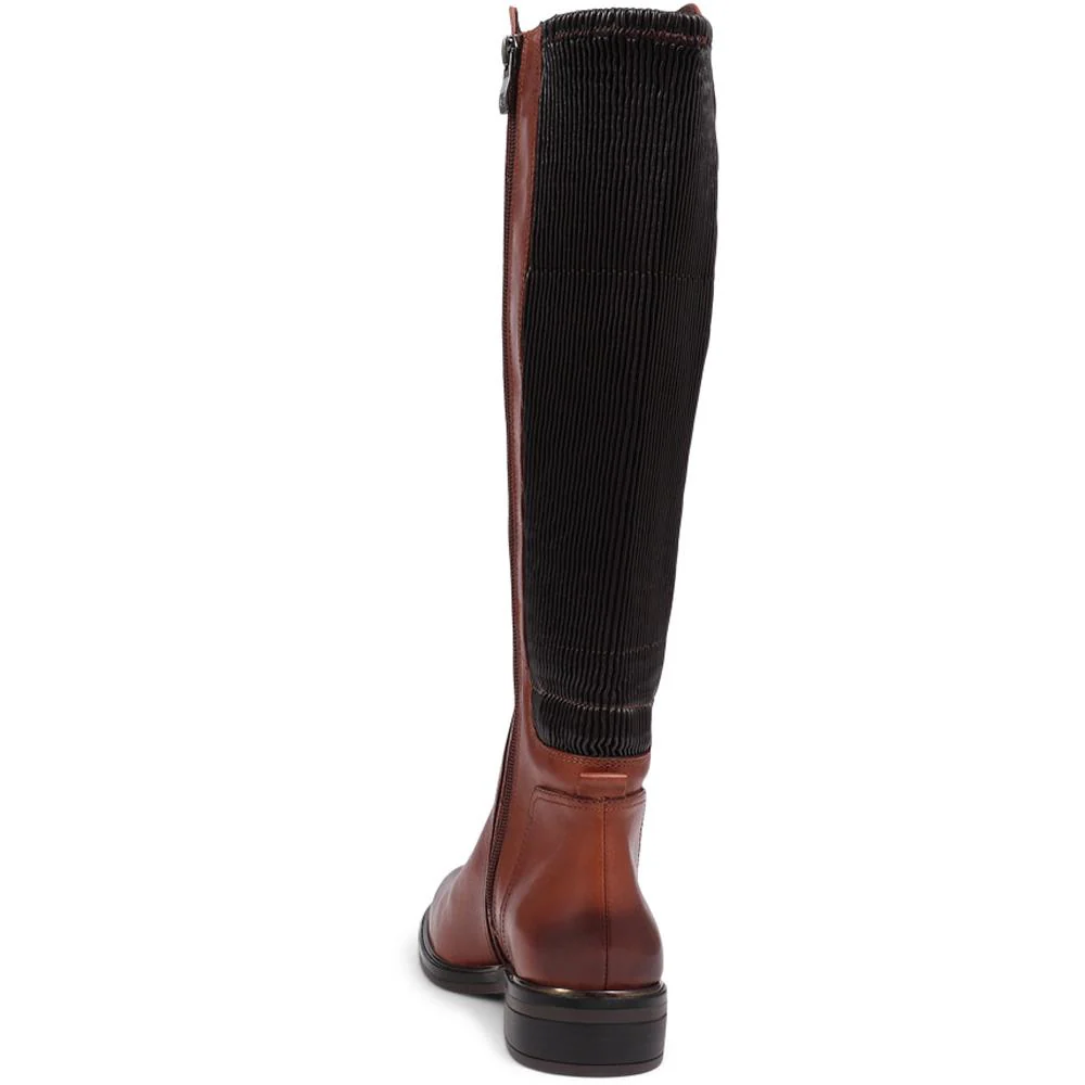 Leather Knee High Boots - CAPRI38505 / 325 551 - Cognac - Image 3