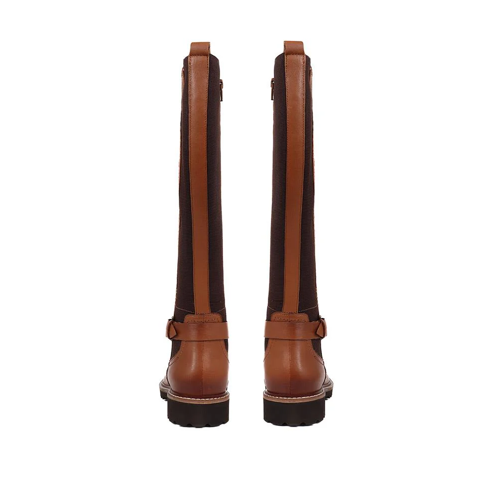 Leather Knee-High Boots - MAGNU38015 / 324 705 - Tan - Image 3