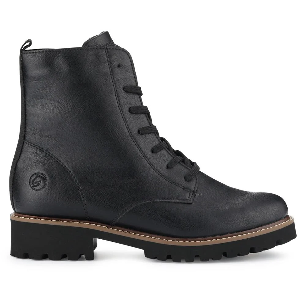 Leather Lace-Up Ankle Boots - DRS40513 / 326 360 - Black - Image 2