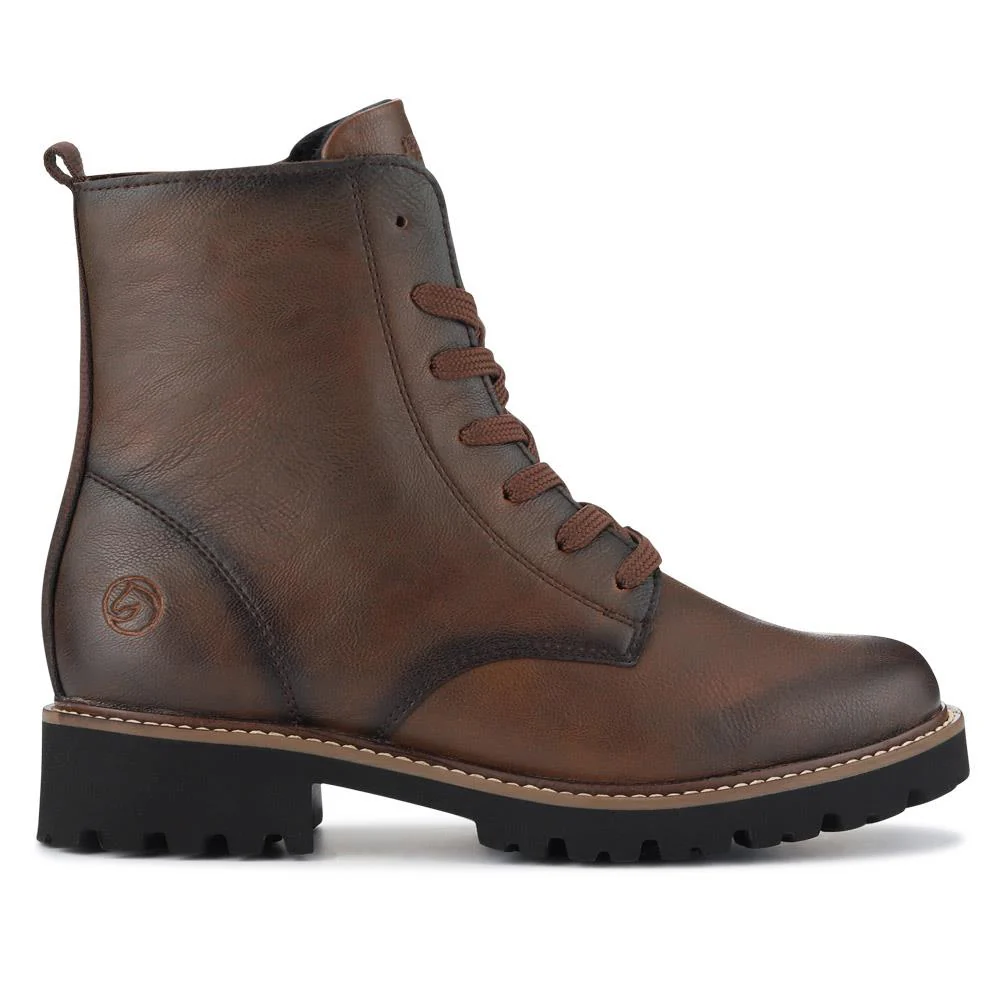 Leather Lace-Up Ankle Boots - DRS40513 / 326 360 - Brown - Image 2