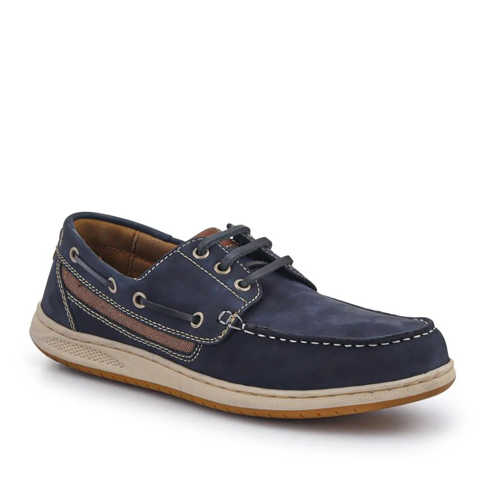 Leather Lace-Up Boat Shoes - SHAFI41001 / 327 096