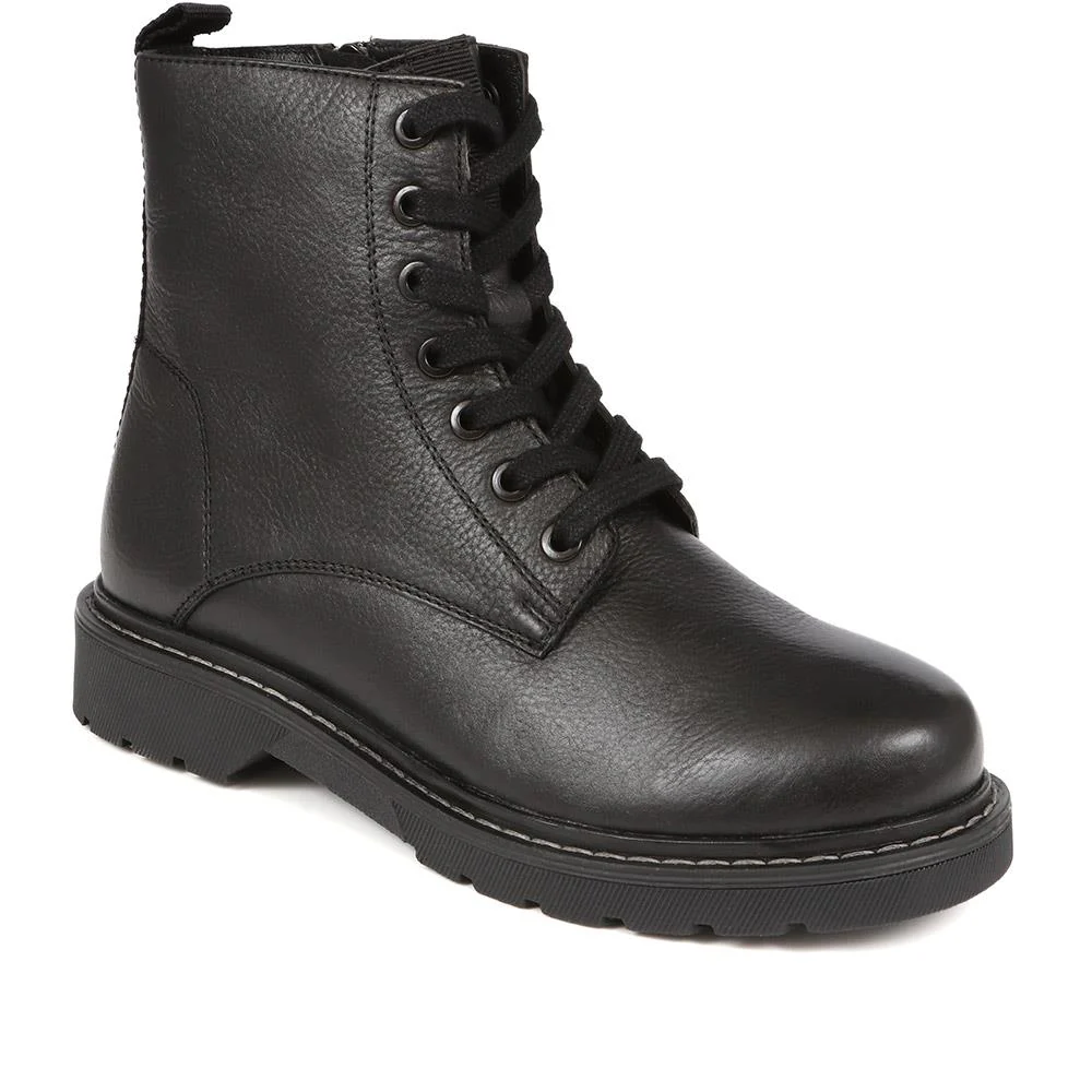 Leather Lace-Up Boots - BELRNB38017 / 324 504 - Image 2