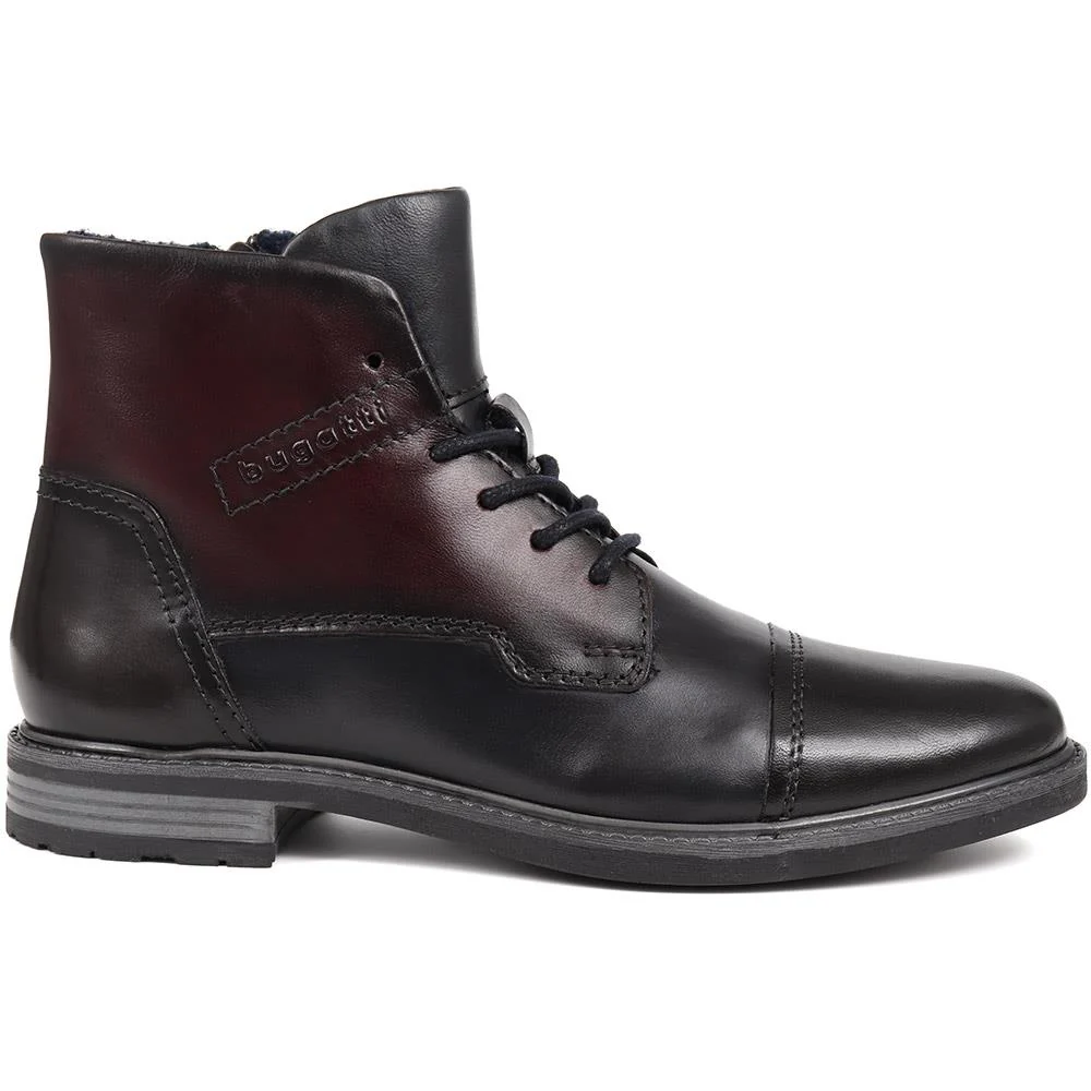 Leather Lace-Up Boots - BUG38506 / 324 039 - Navy Multi - Image 2