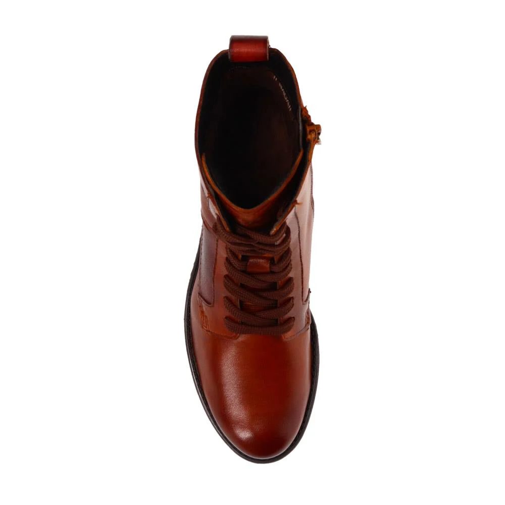 Leather Lace-Up Boots - BUG40515 / 325 719 - Cognac - Image 5