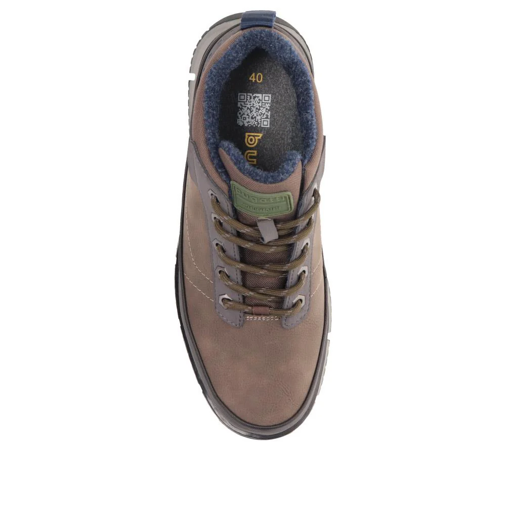 Leather Lace-Up Boots - BUG40520 / 326 006 - Navy-Grey - Image 5