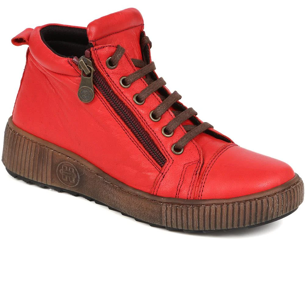 Leather Lace-Up Boots - HAK40013 / 326 039 - Image 6