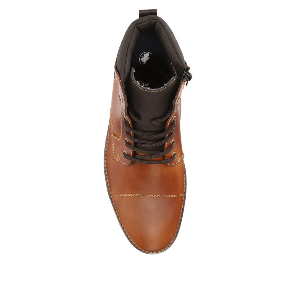 Leather Lace-Up Boots - RKR40517 / 325 909 - Tan - Image 4