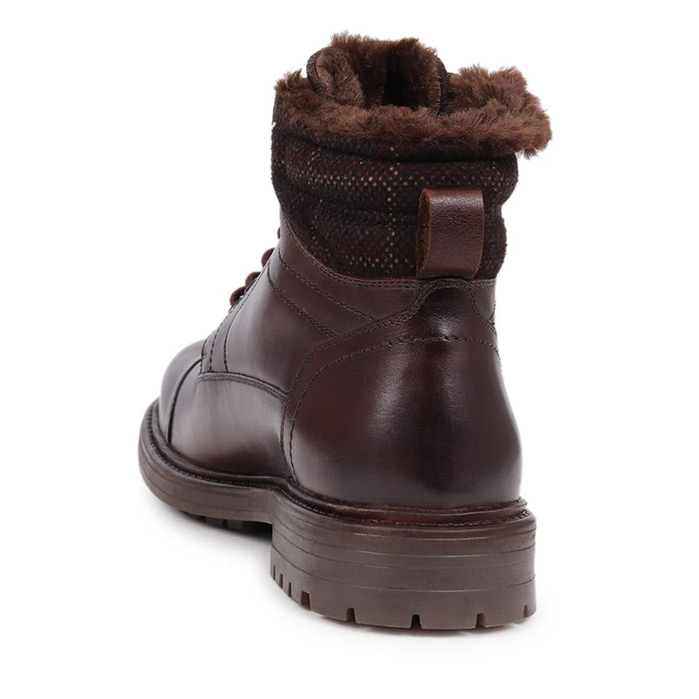 Leather Lace-Up Boots - SAKM40005 / 326 226 - Brown - Image 3
