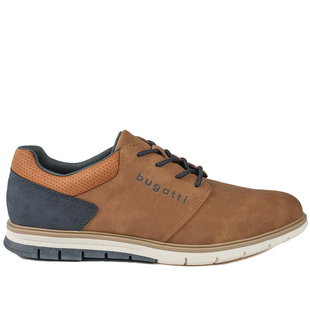 Leather Lace Up Comfort Shoes - BUG43509 / 328 750 - Tan - Image 3