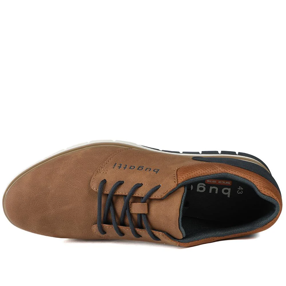 Leather Lace Up Comfort Shoes - BUG43509 / 328 750 - Tan - Image 5
