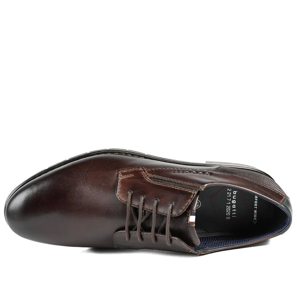 Leather Lace Up Dress Shoe - BUG43510 / 328 752 - Dark Brown - Image 5