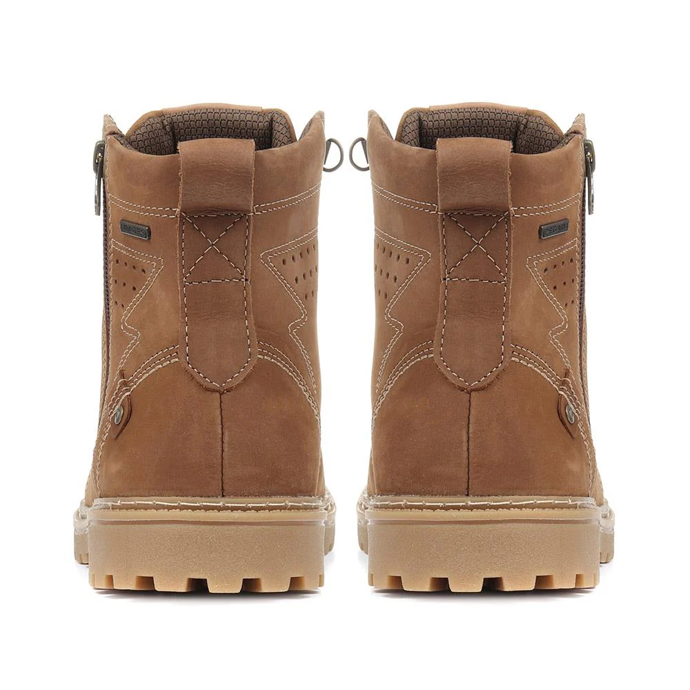 Leather Lace-Up Hiker Boots - PEG30018 / 318 064 - Light Brown - Image 3