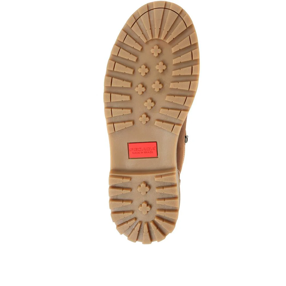 Leather Lace-Up Hiker Boots - PEG30018 / 318 064 - Light Brown - Image 4