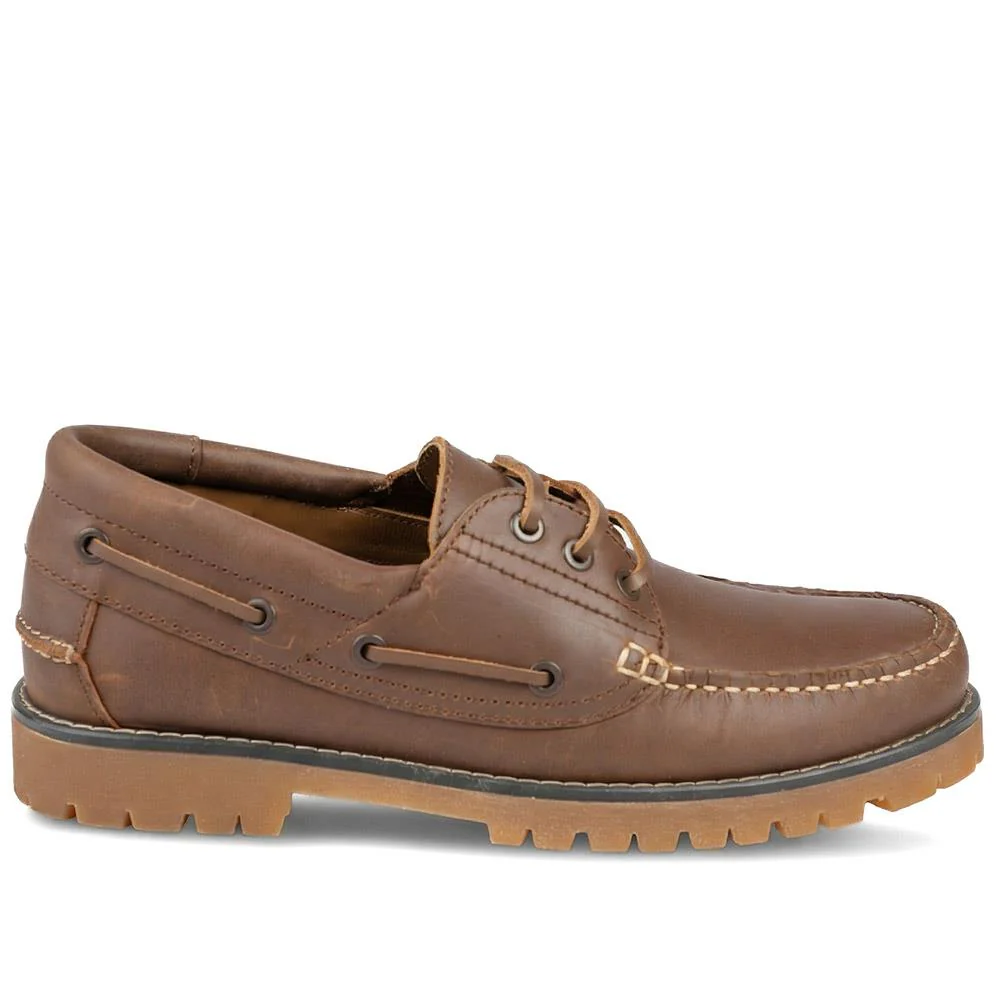 Leather Lace Up Moccasins - SHAFI43000 / 329 318 - Brown - Image 2