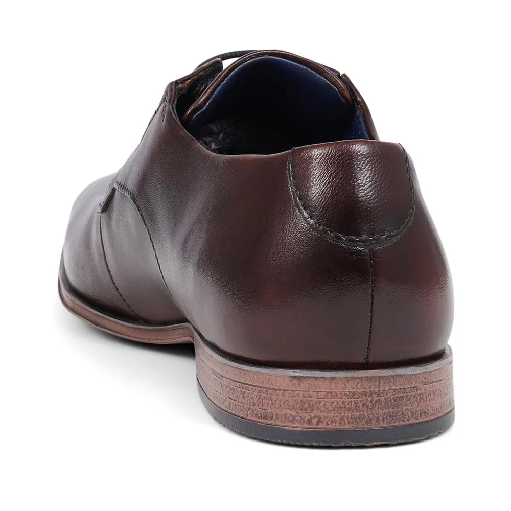 Leather Lace-Up Shoes  - BUG39519 / 325 219 - Brown - Image 3