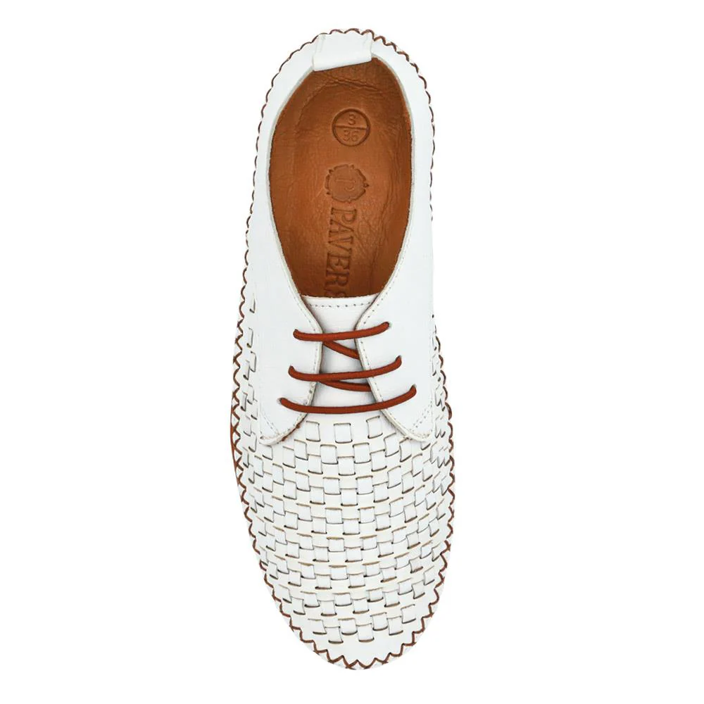 Leather Lace-Up Shoes - METIN41012 / 327 302 - White - Image 4