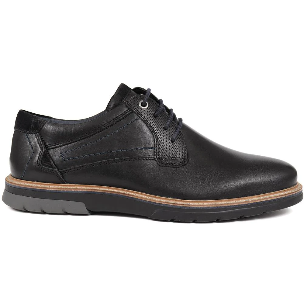 Leather Lace-Up Shoes - PARK38003 / 324 386 - Black - Image 2