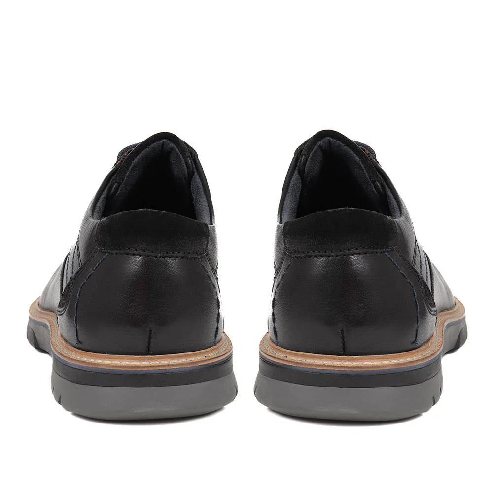 Leather Lace-Up Shoes - PARK38003 / 324 386 - Black - Image 3