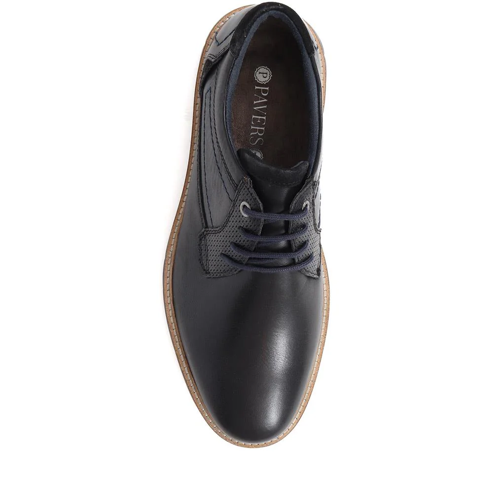 Leather Lace-Up Shoes - PARK38003 / 324 386 - Black - Image 5