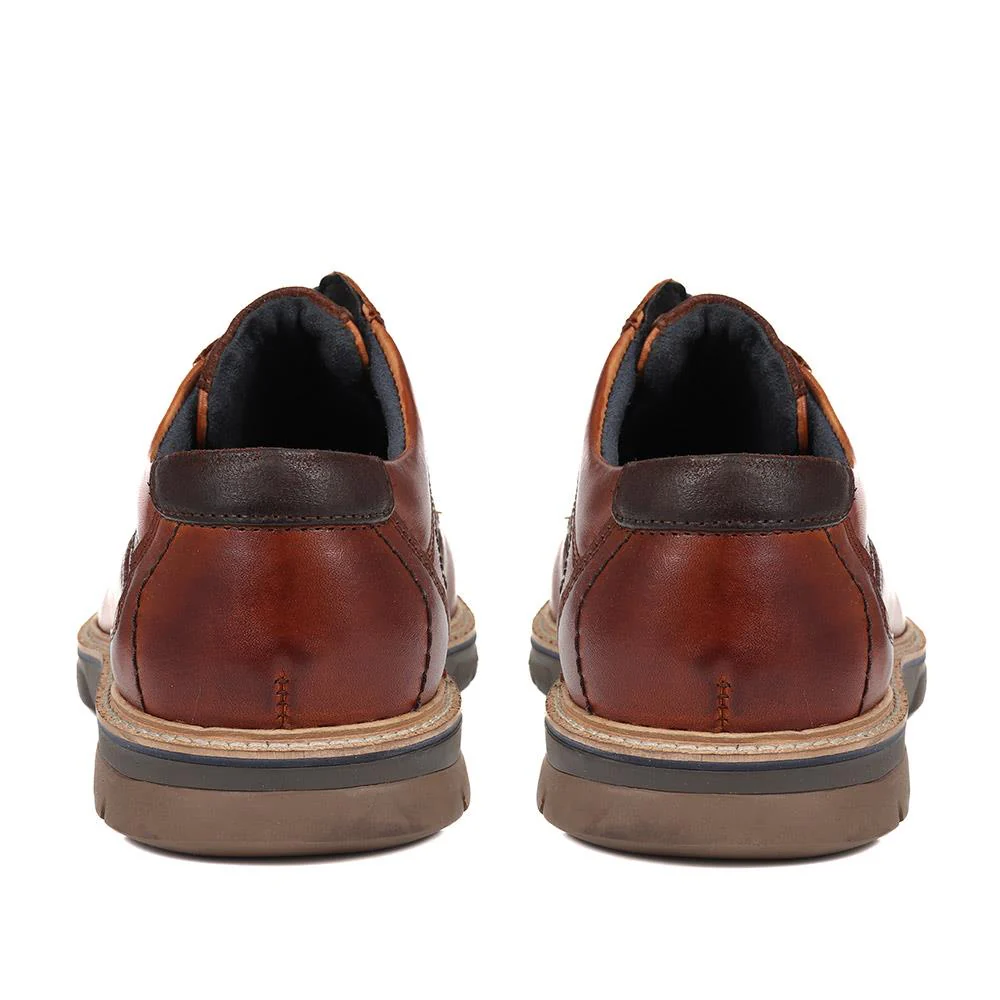 Leather Lace-Up Shoes - PARK38003 / 324 386 - Cognac - Image 3