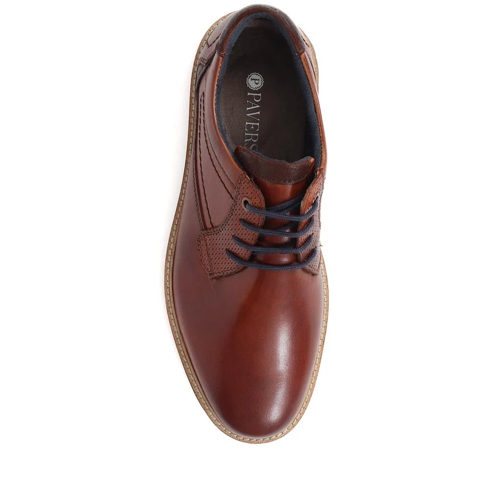 Leather Lace-Up Shoes - PARK38003 / 324 386 - Cognac - Image 5