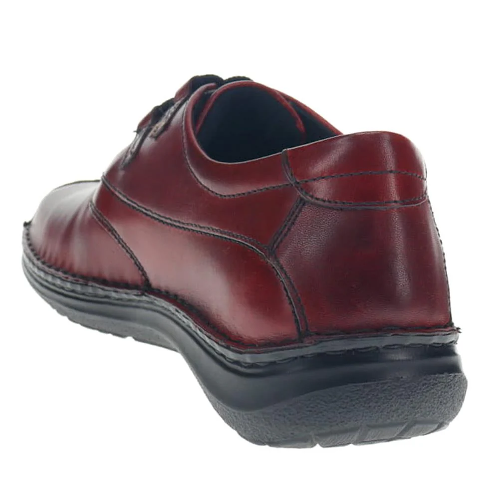 Wide Fit Leather Lace-Up Shoes - PARK40035 / 325 803 - Bordeaux - Image 3