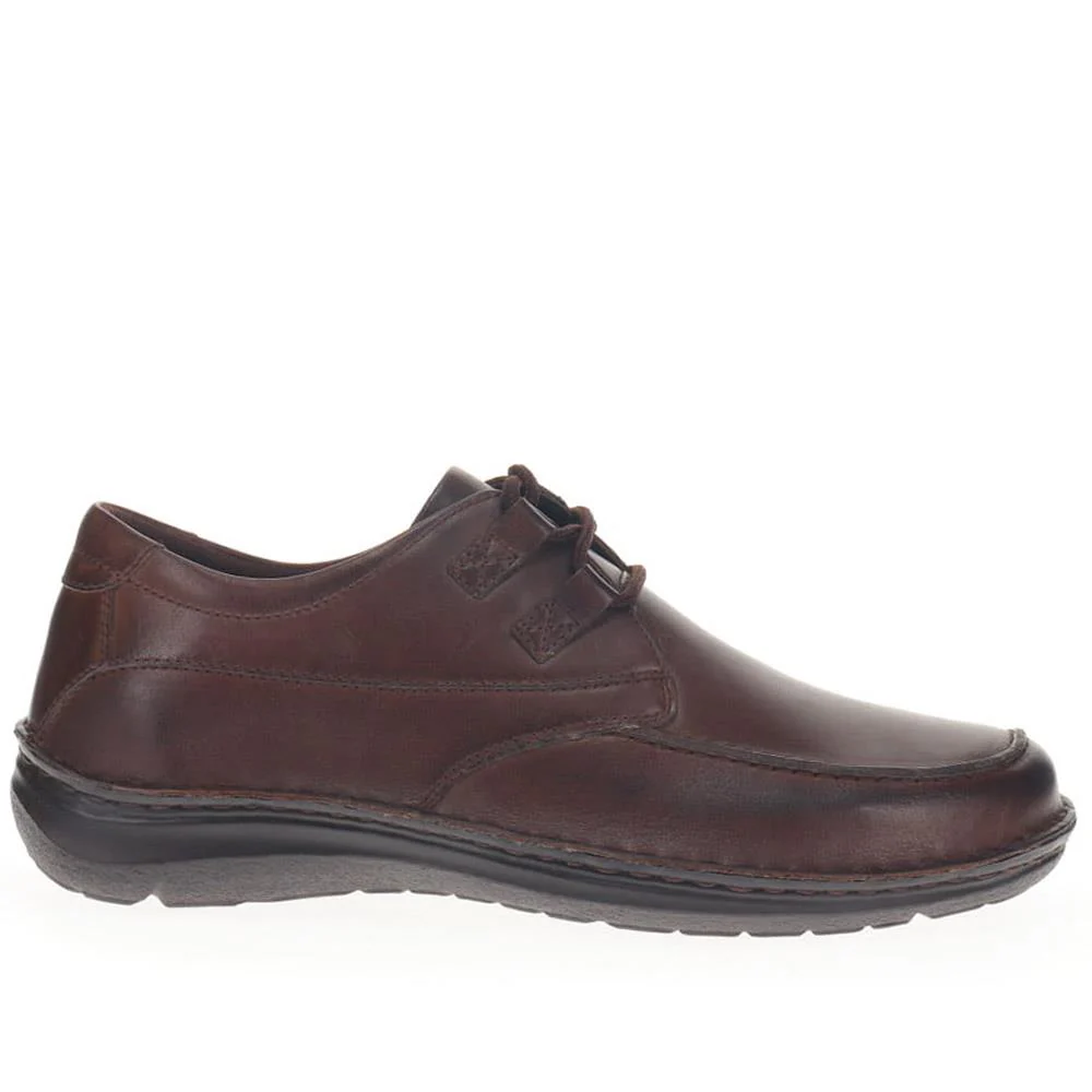Wide Fit Leather Lace-Up Shoes - PARK40035 / 325 803 - Dark Brown - Image 2