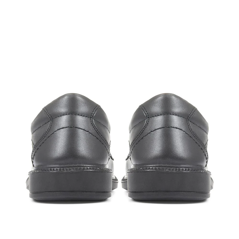 Leather Lace-Up Shoes - RAJA28001 / 312 617 - Black - Image 3