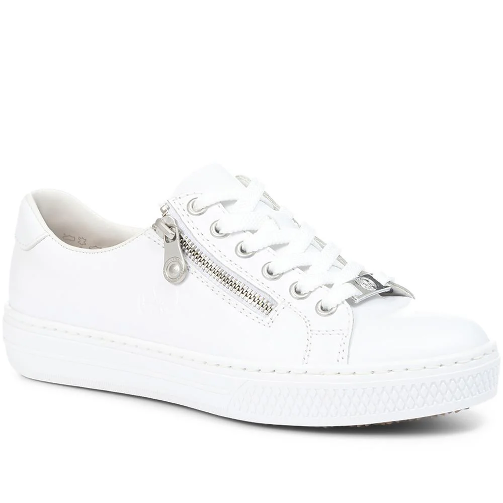 Leather Lace-Up Trainers - RKR31526 / 317 699 - Image 2