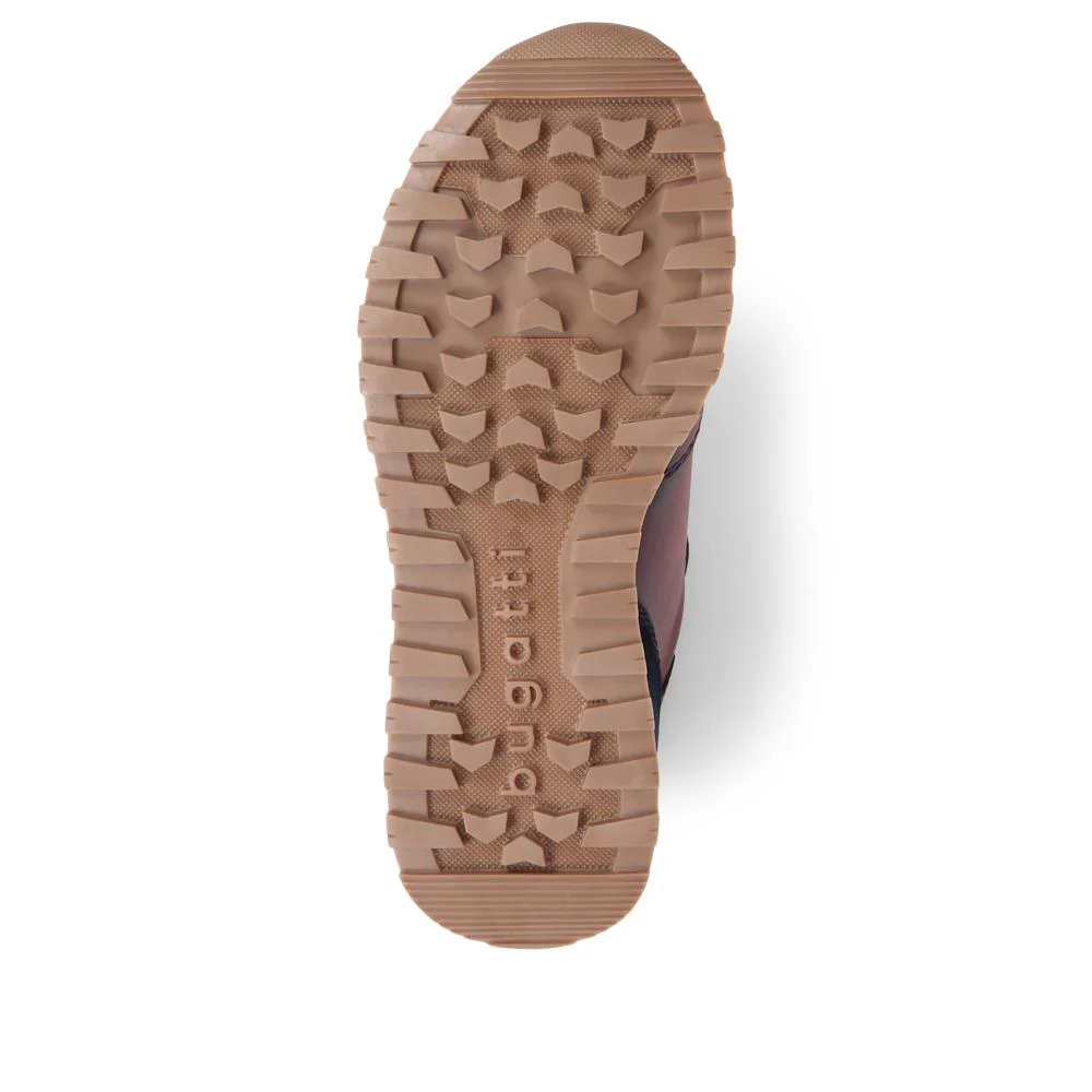 Leather Lace-Up Trainers - BUG39503 / 324 762 - Burgundy - Image 4